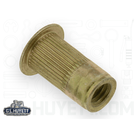 AVK Rivet Nut, M5-0.80 Thread Size, 10.54 mm Flange Dia., 14.86 mm L, Steel BTI-ALS4T-580-5.7/B